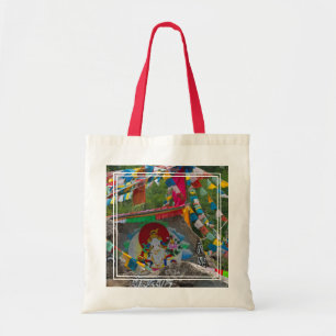 Bolso De Tela Pintura budista en rocas