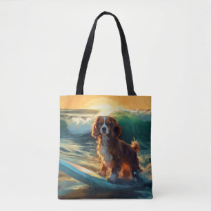 Bolso De Tela Pintura Cavalier King Beach para surf