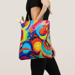 Bolso De Tela Pintura Colorida Caos Cósmico 