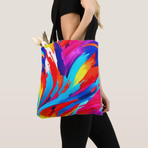 Bolso De Tela Pintura colorida sacude el arte