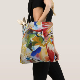 Bolso De Tela Pintura con centro verde de Wassily Kandinsky