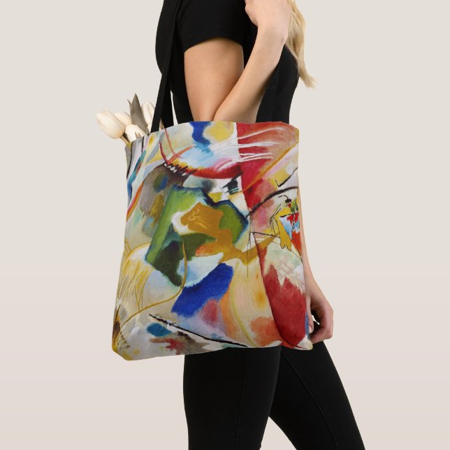 Bolso De Tela Pintura con Green Center de Wassily Kandinsky (Detalle)