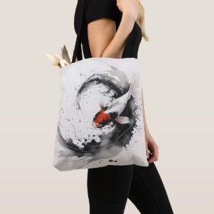 Bolso De Tela Pintura con tinta de carpa