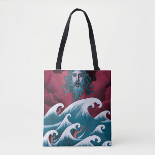 Bolso De Tela Pintura de aceite de Crimson Neptune