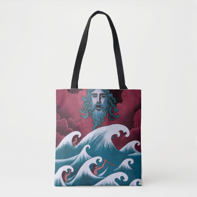 Bolso De Tela Pintura de aceite de Crimson Neptune (Anverso)
