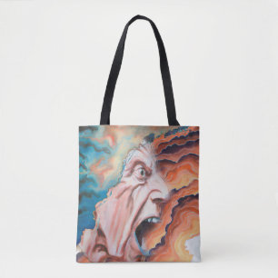 Bolso De Tela Pintura de aceite de ondas de pánico