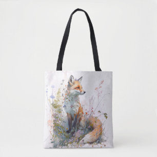Bolso De Tela Pintura de animales de Fox Portrait