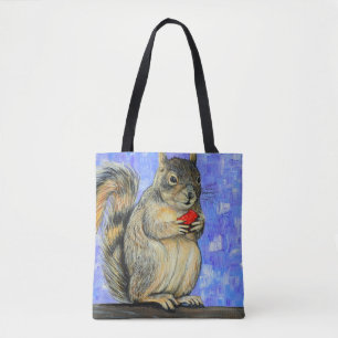 Bolso De Tela Pintura de ardilla de barriga