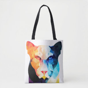 Bolso De Tela Pintura de arte de color animal de la naturaleza s