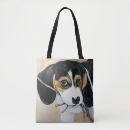 Bolso De Tela Pintura de beagle pipa