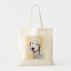 Bolso De Tela Pintura de Bedlington Terrier - Original Perro Art