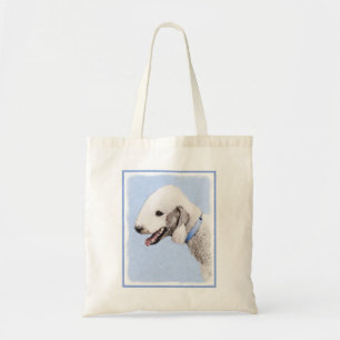 Bolso De Tela Pintura de Bedlington Terrier - Original Perro Art