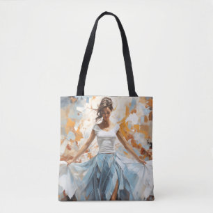 Bolso De Tela Pintura De Belleza De Baile Resumen Decoración De 