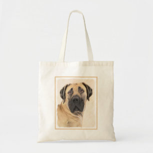 Bolso De Tela Pintura de Boerboel - Arte Perro Original Cuto