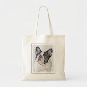 Bolso De Tela Pintura de Bulldog francés (Brindle Pied) - Arte d
