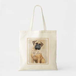 Bolso De Tela Pintura de Bullmastiff - Arte de Perro Original.