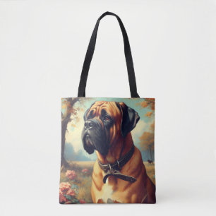 Bolso De Tela Pintura de bullmastiff vintage
