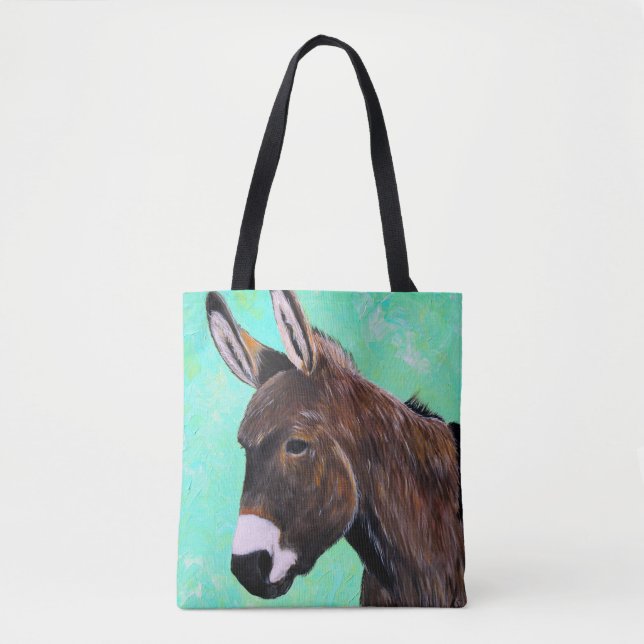 Bolso De Tela Pintura de burro (Anverso)