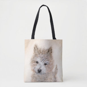 Bolso De Tela Pintura de Cachorro de Cairn Terrier - Arte Perro 