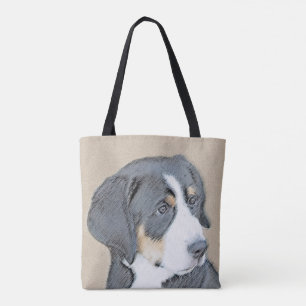 Bolso De Tela Pintura de cachorro de perro de montaña de Berna -