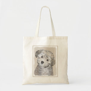 Bolso De Tela Pintura de cachorro hayano - Arte de perro origina