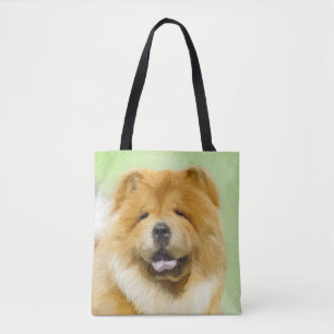 Bolso De Tela Pintura de Chow Chow - Arte de perro original lind