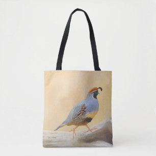 Bolso De Tela Pintura de codorniz de Gambrel Arte de ave origina
