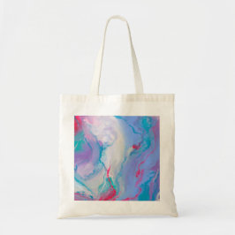 Bolso De Tela Pintura de color rosado morado abstracto colorida 