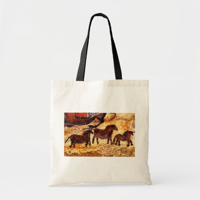 Bolso De Tela Pintura de cueva de caballos de Lascaux (Frente)