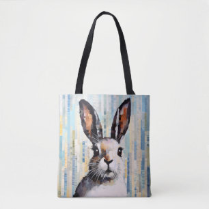 Bolso De Tela Pintura de decoración de arte animal conejo conejo