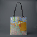 Bolso De Tela Pintura de dormitorio Vincent Van Gogh<br><div class="desc">Pintura de obra maestra Van Gogh - Esta pintura de Vincent van Gogh llamada The Bedroom es una pintura de su habitación de 1889,  en el Instituto de Arte de Chicago. Era su dormitorio en Arles,  Francia,  que decoró y creó este cuadro de su dormitorio.</div>
