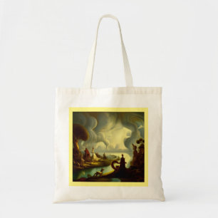 Bolso De Tela Pintura de fantasía 6 - Paisaje de aldea