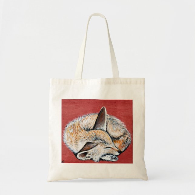 Bolso De Tela Pintura de Fennec Fox (Frente)