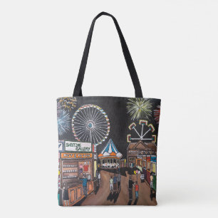 Bolso De Tela Pintura de feria nocturna de Alfred Fox