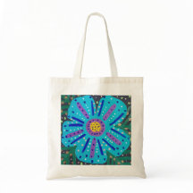 Pintura de flores azules