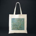 Bolso De Tela Pintura de flores de almendra de Van Gogh<br><div class="desc">Almond Blossoms es un grupo de varios cuadros de 1888 y 1890 de Vincent van Gogh en Arles y Saint-Rémy, al sur de Francia, de almendros florecientes. Los árboles floridos fueron especiales para van Gogh. Representaban el despertar y la esperanza. Los disfrutó estéticamente y encontró alegría al pintar árboles floridos....</div>