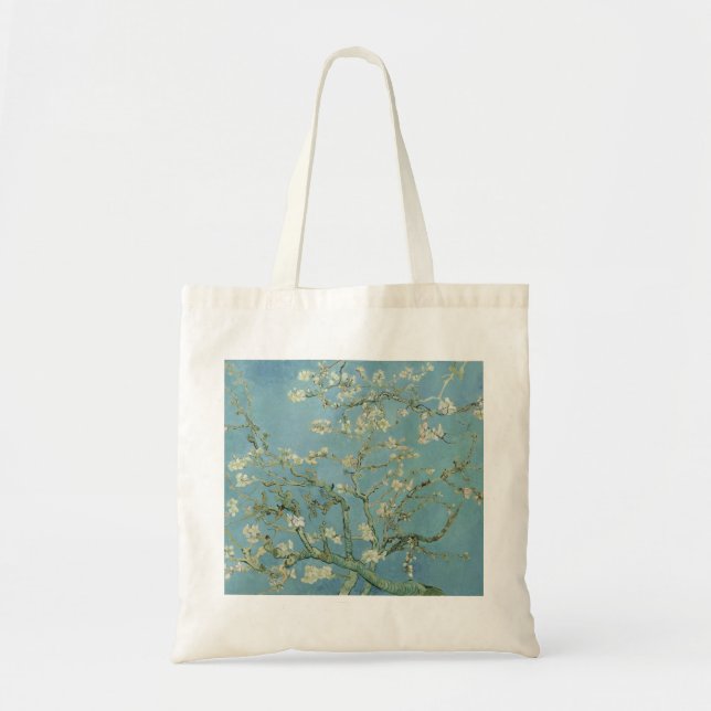 Bolso De Tela Pintura de flores de almendra de Van Gogh (Frente)