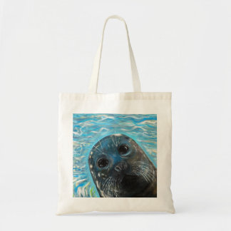 Bolso De Tela Pintura de foca emergente