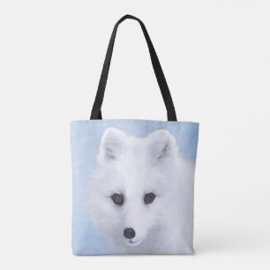 Bolso De Tela Pintura de Fox Ártica - Arte de Vida Silvestre Ori