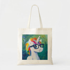 Bolso De Tela Pintura de gafas de unicornio