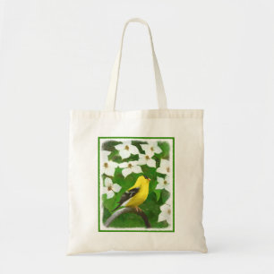Bolso De Tela Pintura de Goldfinch - Arte de Perro Original.