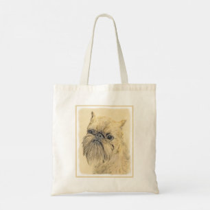Bolso De Tela Pintura de griffon de Bruselas - Arte de perro ori