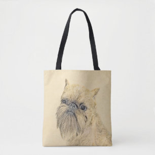 Bolso De Tela Pintura de griffon de Bruselas - Arte de perro ori