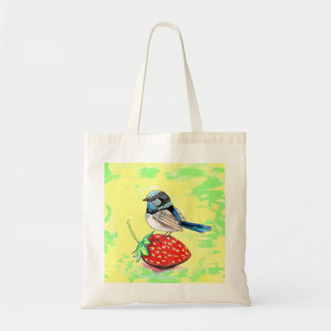 Bolso De Tela Pintura de hadas Wren (Frente)