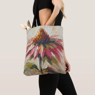 Bolso De Tela Pintura de Impasto de Flor de Cono