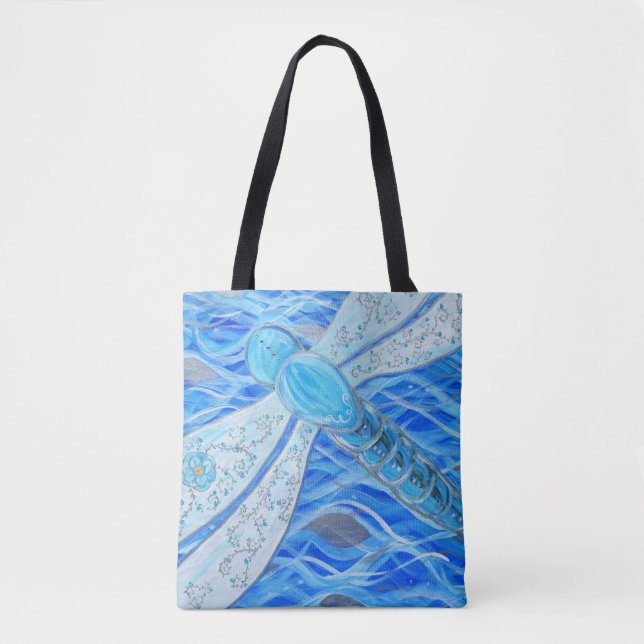 Bolso De Tela Pintura de la libélula (Anverso)