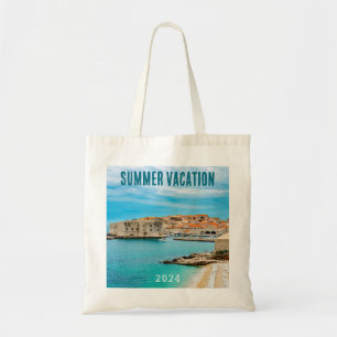 Bolso De Tela Pintura de la playa de Dubrovnik