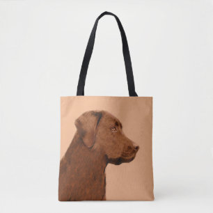 Bolso De Tela Pintura de Labrador Recuperador (Chocolate) - Arte