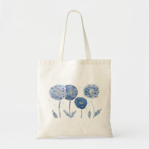 Bolso De Tela Pintura de león abstracta de 4 índigo
