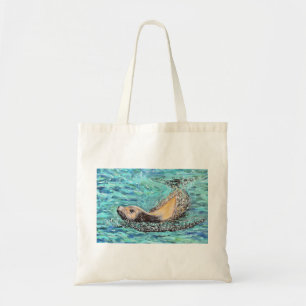 Bolso De Tela Pintura de leones marinos